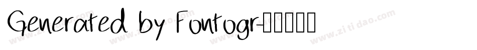 Generated by Fontogr字体转换